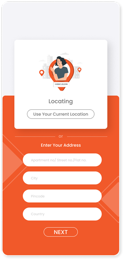 Select location screen